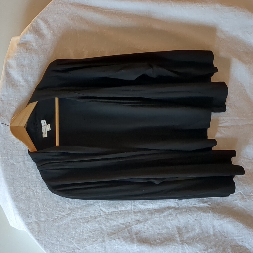Coldwater Creek cardigan Open Front Drapey Black 2X